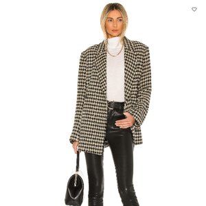 NWT Anine Bing Kaia Blazer Houndstooth